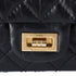 CHANEL 2.55 Classic Mini Reissue Flap Bag Black Aged Calfskin Leather